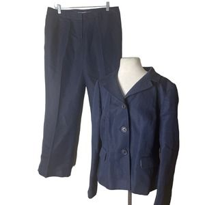 BODEN Blue Linen Blend Two Piece Suit